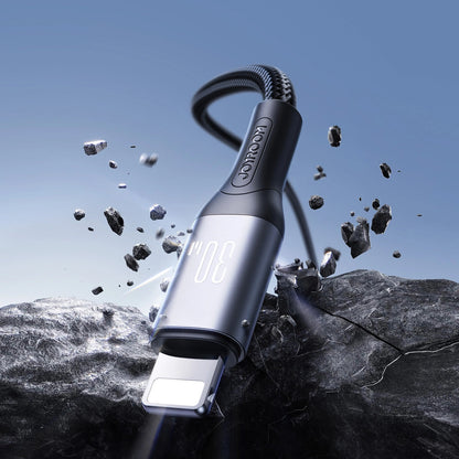 Dátový a nabíjací kábel USB-C - Lightning Joyroom S-A28 Flash, 30W, 2m, čierny