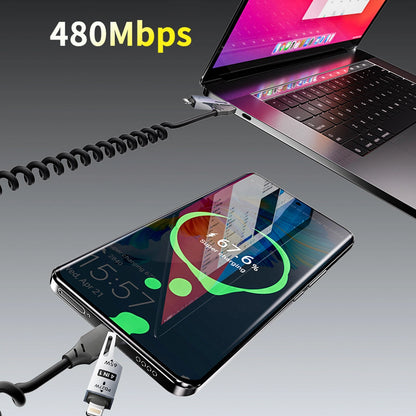 Dátový a nabíjací kábel USB-A / USB-C - Lightning / USB-C Dudao L20 Pro, 65W, 1.5m, čierny
