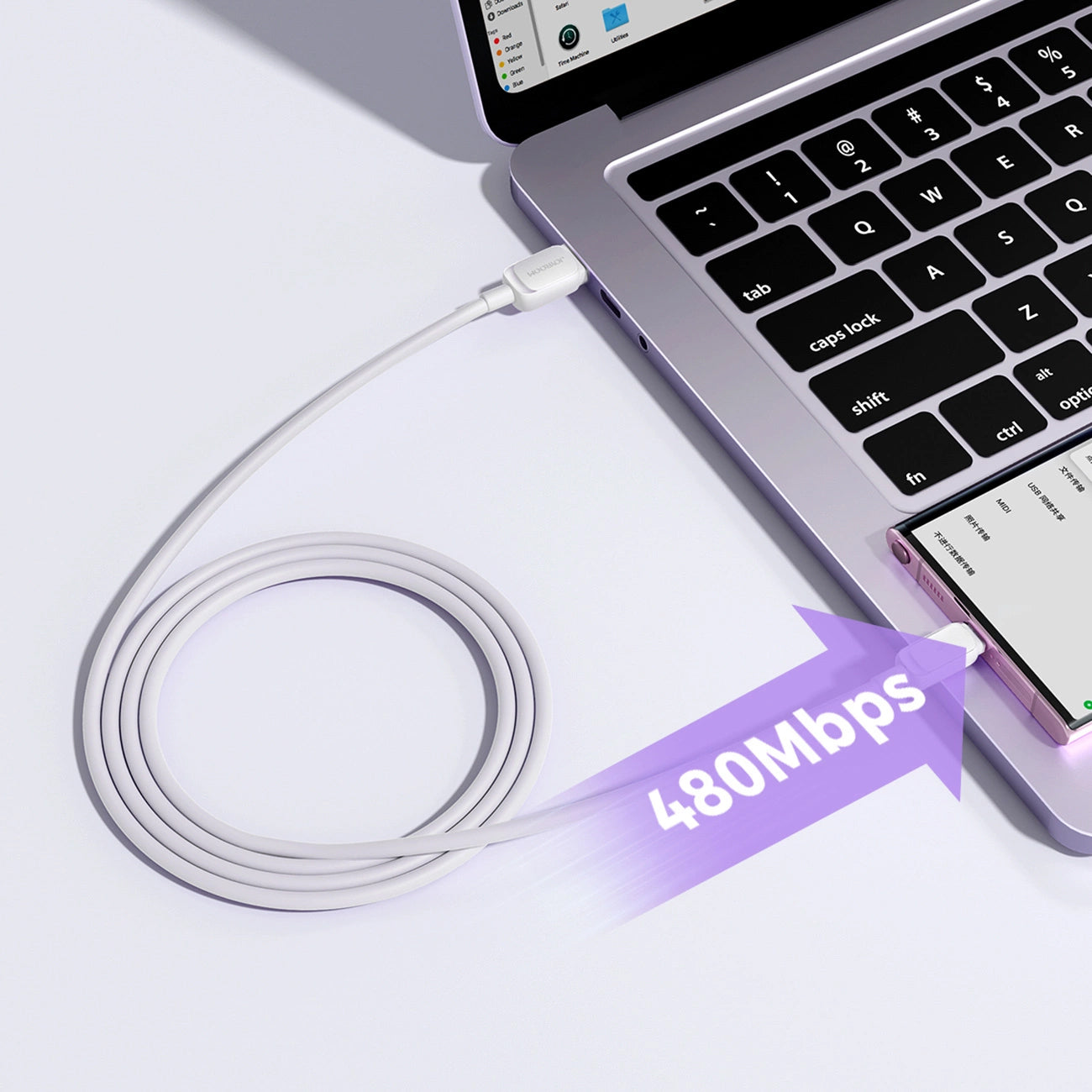 Dátový a nabíjací kábel USB-A - USB-C Joyroom S-A14, 20W, 1.2m, Biela