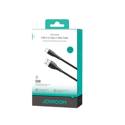 Dátový a nabíjací kábel USB-A - USB-C Joyroom S-A32, 100W, 1m, čierny