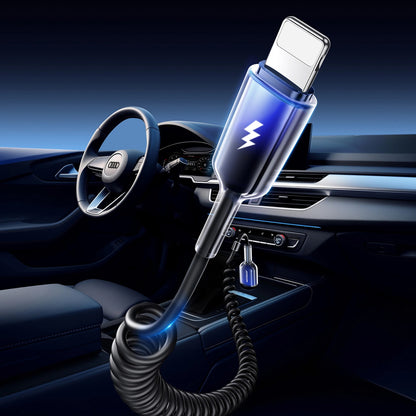 Dátový a nabíjací kábel USB-A - Lightning Joyroom S-A43 Crystal, 18W, 1.5m, čierny
