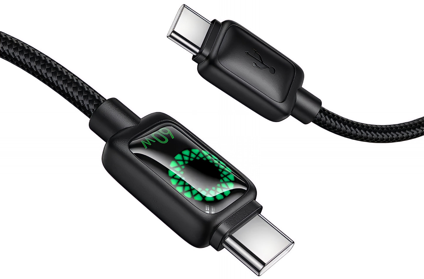 Dátový a nabíjací kábel USB-C - USB-C HOCO U146, 60W, 1.2m, čierny