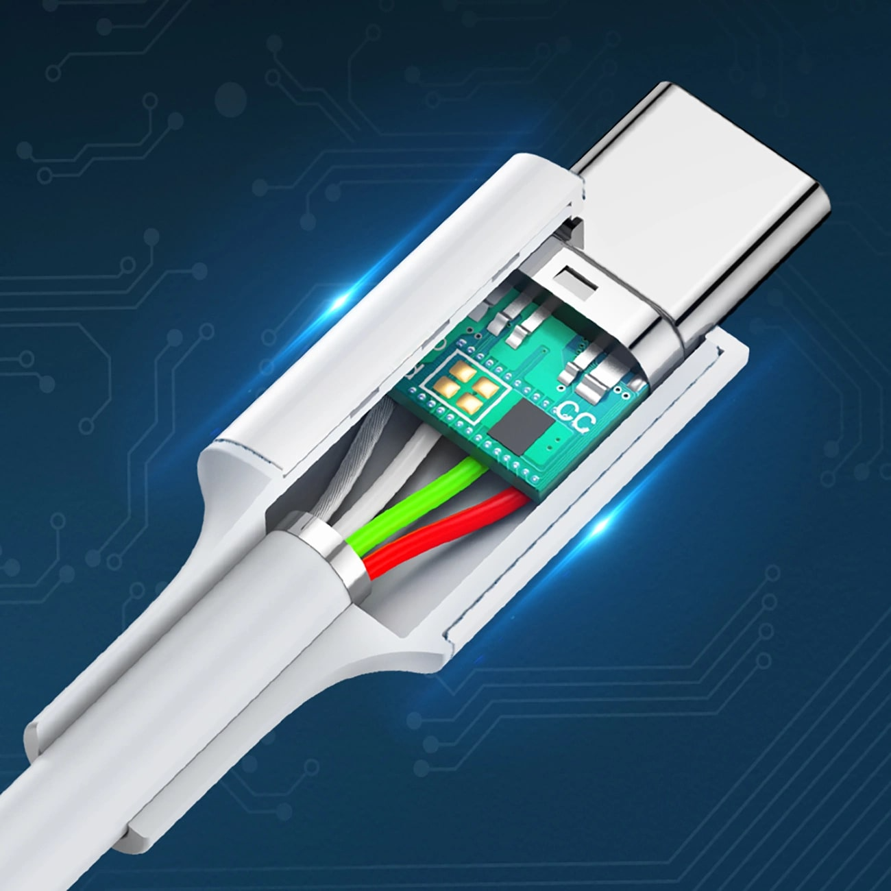 USB-C Data and Charging Cable - USB-C UGREEN US264, 60W, 0.5m, White