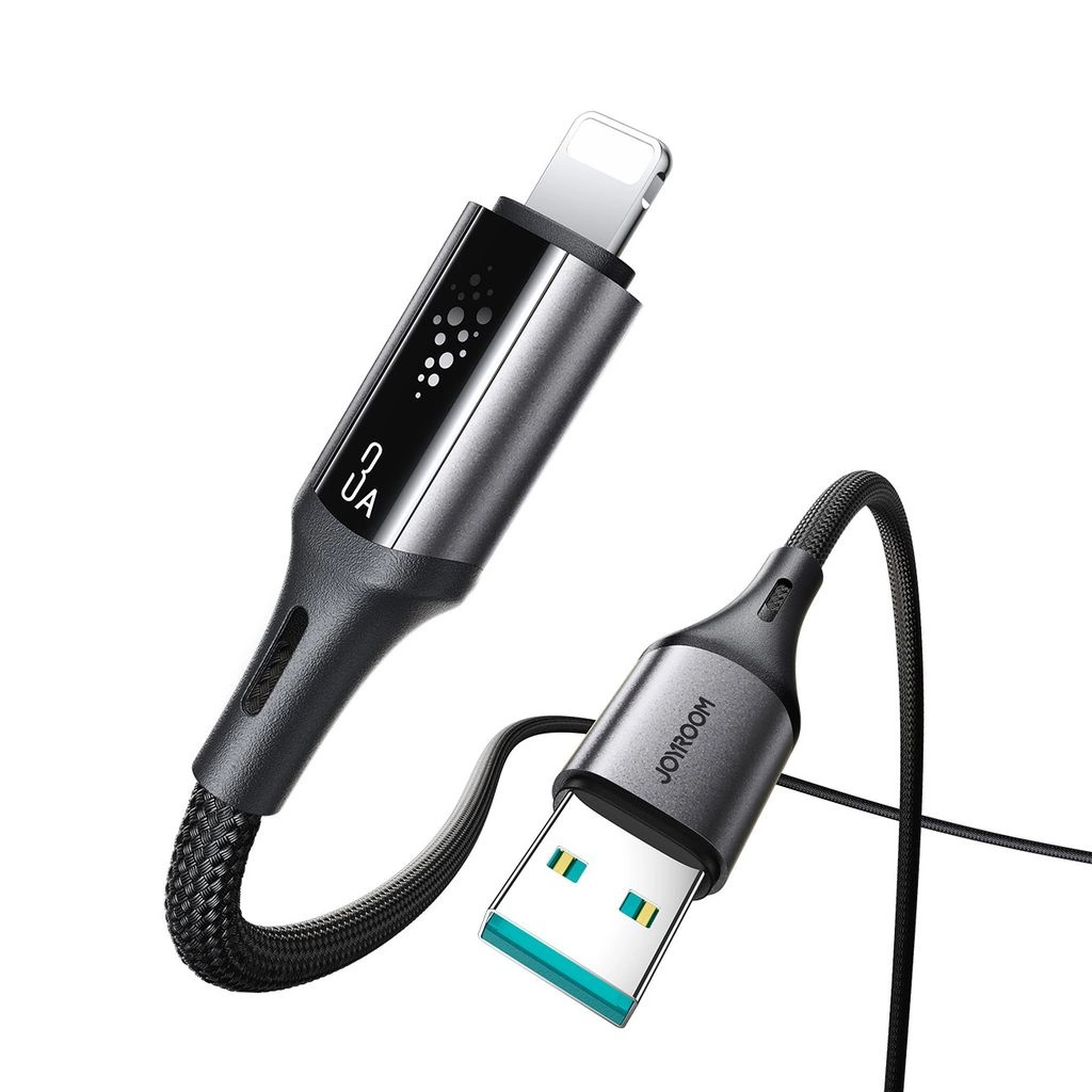 Dátový a nabíjací kábel USB-A - Lightning Joyroom S-A60 StarTalk, 18W, 1.2m, čierny