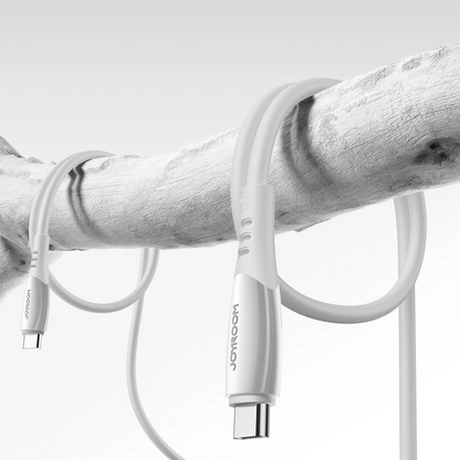 Dátový a nabíjací kábel USB-C - USB-C Joyroom S-A59 Vibrant, 60W, 1.2m, Biela