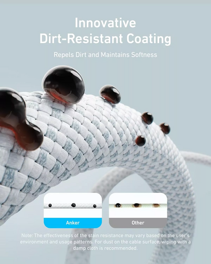 USB-C Data and Charging Cable - USB-C Anker Zolo, 240W, 1.8m, White A8060H22