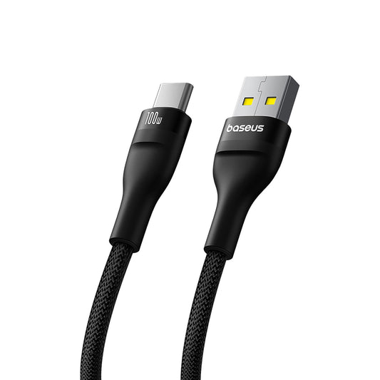 Dátový a nabíjací kábel USB-A - USB-C Baseus Flash Series II, 100W, 2m, čierny P10311804111-01