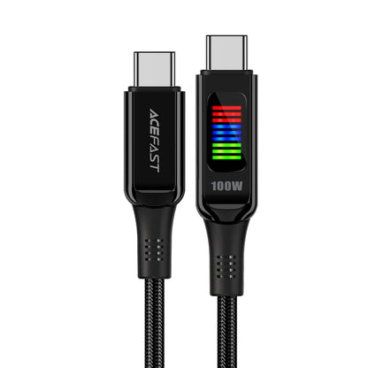 Dátový a nabíjací kábel USB-C - USB-C Acefast C7-03, 100W, 1.2m, čierny