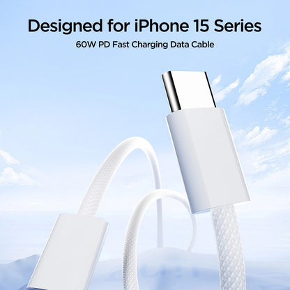 Dátový a nabíjací kábel USB-C - USB-C Joyroom S-A45, 60 W, 1 m, biely 