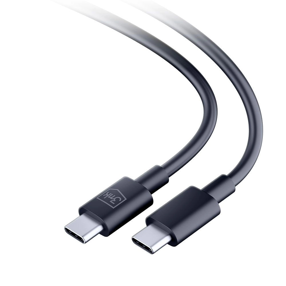 Dátový a nabíjací kábel USB-C - USB-C 3MK Hyper, 100W, 1.2m, čierny