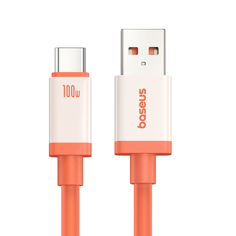 Dátový a nabíjací kábel USB-A - USB-C Baseus Zero Degree Series, 100W, 2m, Červený