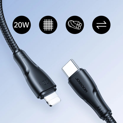 Dátový a nabíjací kábel USB-C - Lightning Joyroom S-A11, 20W, 1.2m, čierny