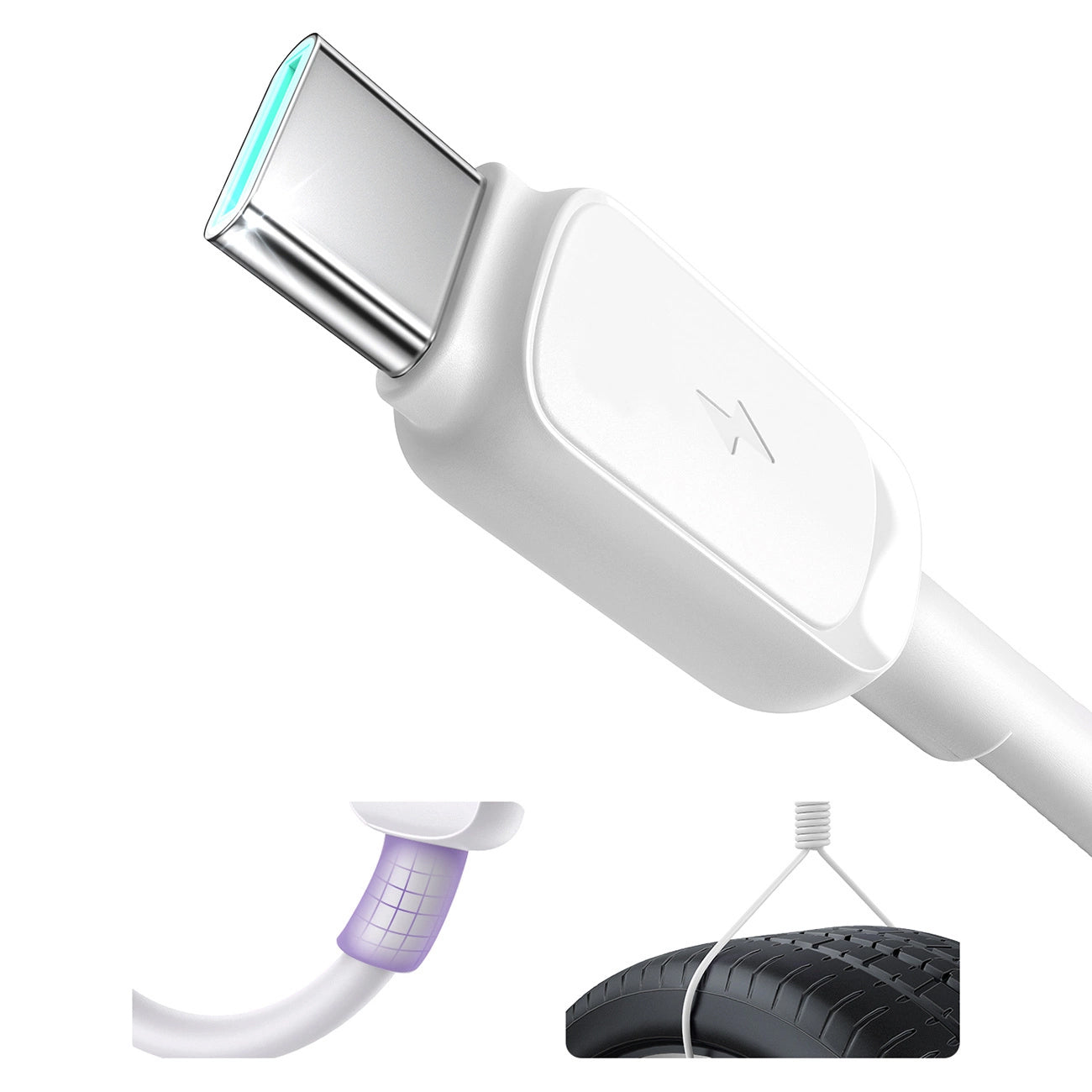 Dátový a nabíjací kábel USB-A - USB-C Joyroom S-A14, 20W, 1.2m, Biela