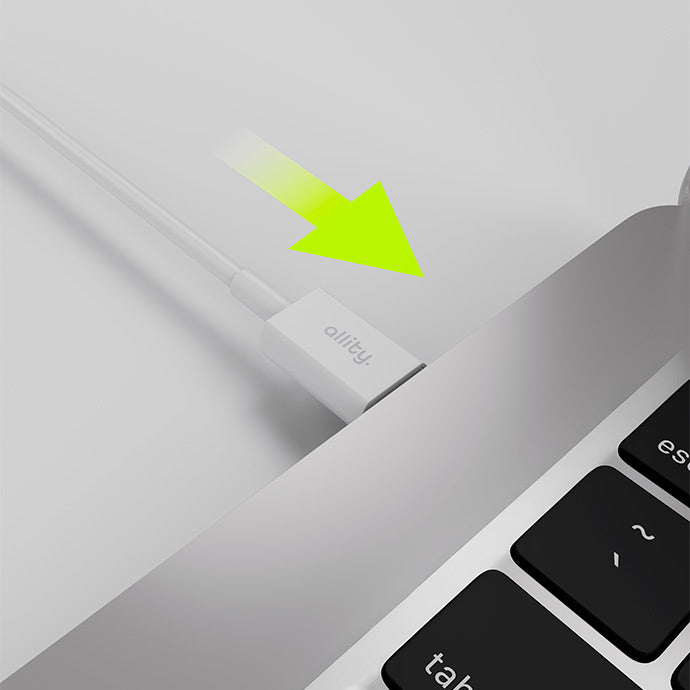 Dátový a nabíjací kábel USB-C - USB-C Allity. AUC-03, 100W, 1m, Biela