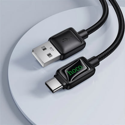 Dátový a nabíjací kábel USB-A - USB-C HOCO U146, 36W, 1.2m, čierny