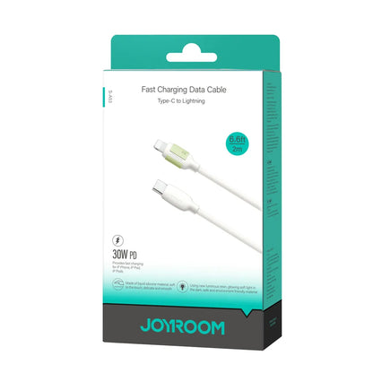 Dátový a nabíjací kábel USB-C - Lightning Joyroom S-A53, 30W, 2m, Béžový