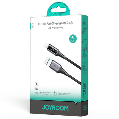 Dátový a nabíjací kábel USB-A - Lightning Joyroom S-A60 StarTalk, 18W, 1.2m, čierny