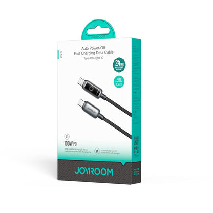 Dátový a nabíjací kábel USB-C - USB-C Joyroom S-A55 StarFlight Display, 100W, 1.2m, čierny