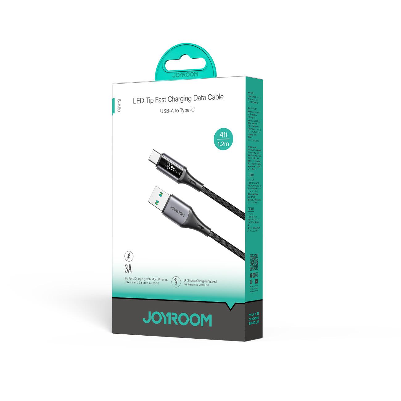 Dátový a nabíjací kábel USB-A - USB-C Joyroom S-A60 StarTalk, 18W, 1.2m, čierny