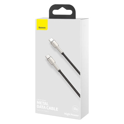 Dátový a nabíjací kábel USB-C - USB-C Baseus Cafule, 100W, 2m, Čierny CATJK-D01