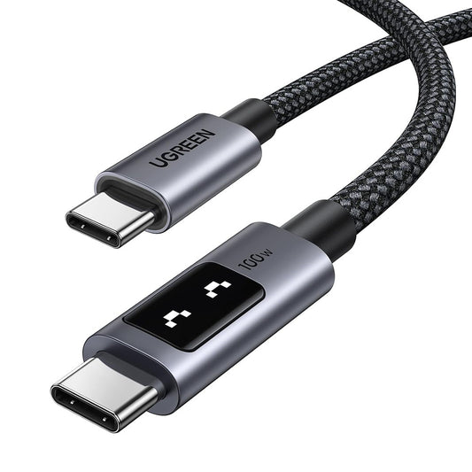 Dátový a nabíjací kábel USB-C - USB-C UGREEN L509, 100W, 1m, Sivý