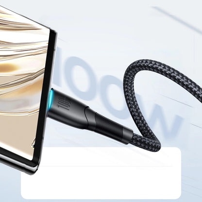 Dátový a nabíjací kábel USB-A - USB-C Joyroom S-A32, 100W, 1m, čierny