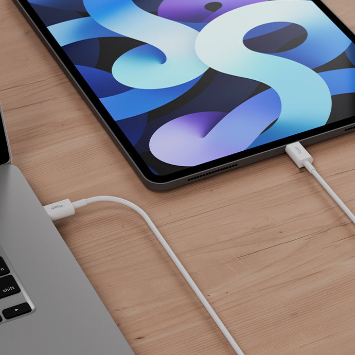 Dátový a nabíjací kábel USB-C - USB-C Allity. AUC-03, 100W, 1m, Biela
