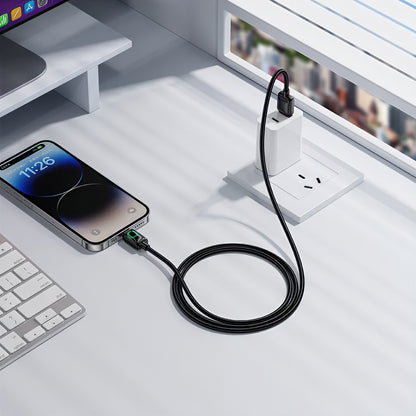 Dátový a nabíjací kábel USB-A - Lightning HOCO U146, 12W, 1.2m, čierny