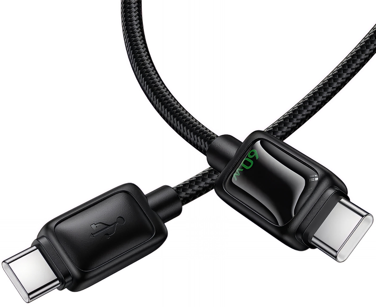 Dátový a nabíjací kábel USB-C - USB-C HOCO U146, 60W, 1.2m, čierny