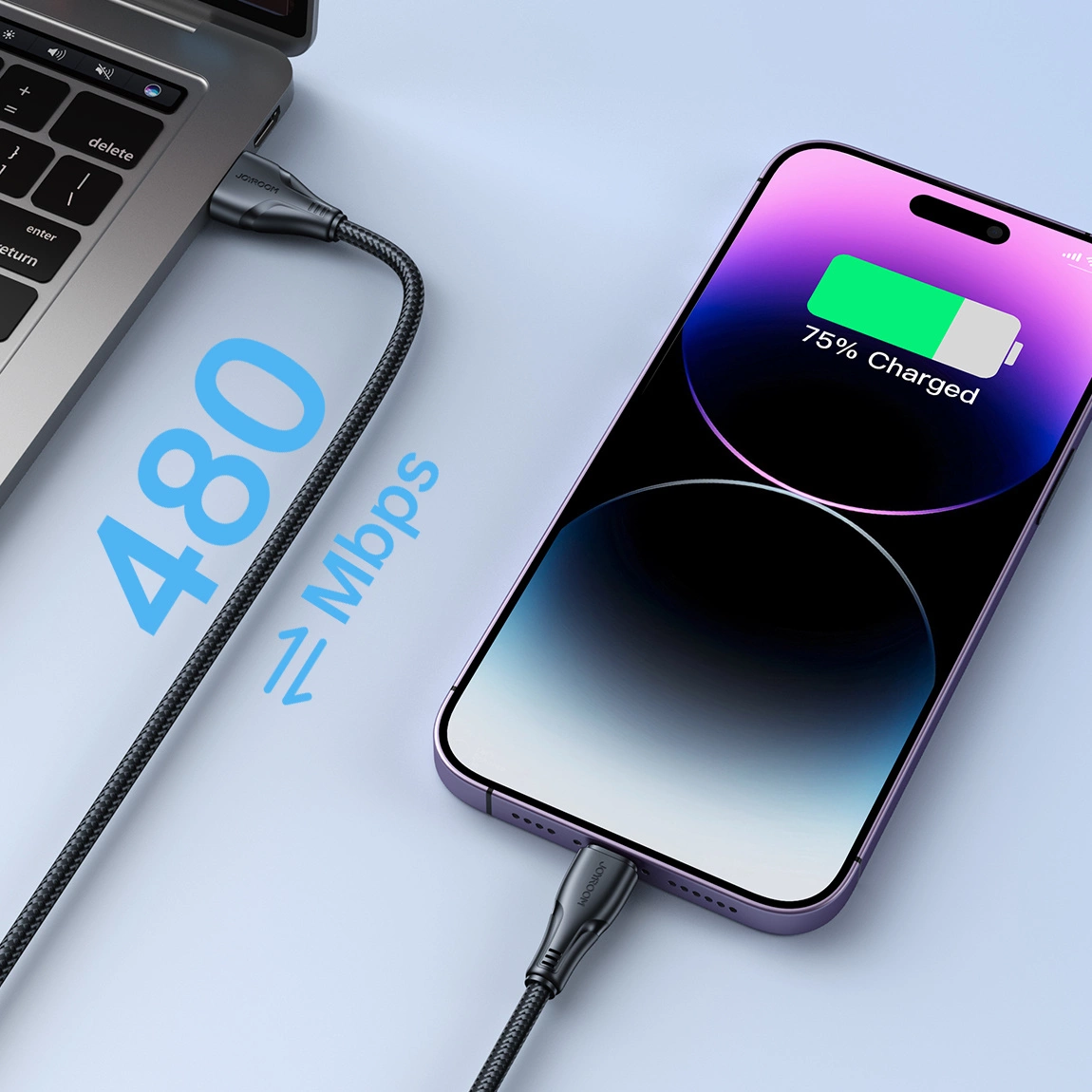 Dátový a nabíjací kábel USB-A - Lightning Joyroom S-A11, 18W, 1.2m, čierny