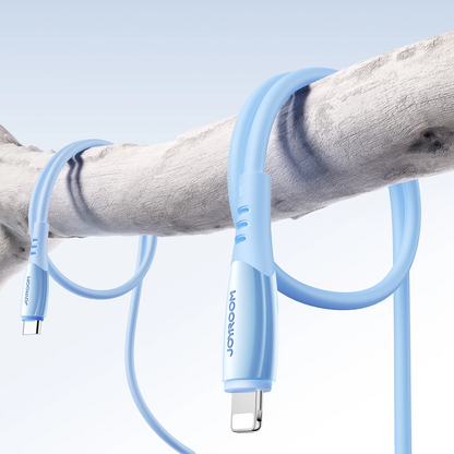 Dátový a nabíjací kábel USB-C - Lightning Joyroom S-A59 Vibrant, 30W, 1.2m, Modrý