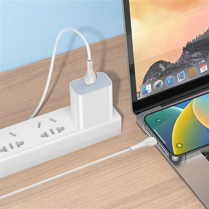 Dátový a nabíjací kábel USB-C - Lightning HOCO X37, 27W, 1m, Biely