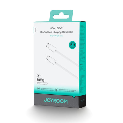 Dátový a nabíjací kábel USB-C - USB-C Joyroom S-A45, 60 W, 1 m, biely 
