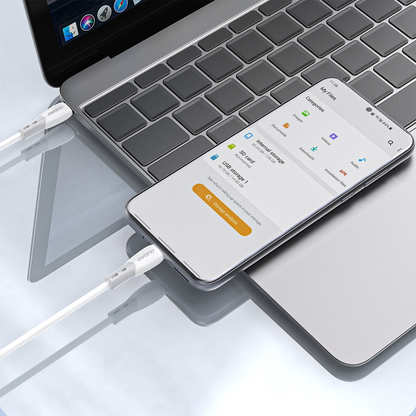 Dátový a nabíjací kábel USB-C - USB-C Dudao L25SC, 60W, 2m, Biela