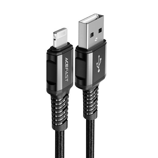 Dátový a nabíjací kábel USB-A - Lightning Acefast C1-02, 18W, 1.2m, čierny