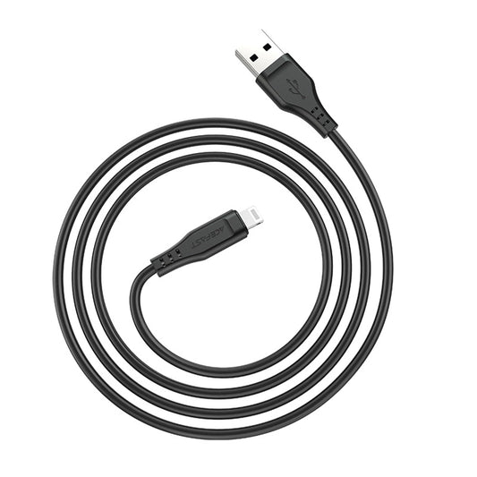 Dátový a nabíjací kábel USB-A - Lightning Acefast C3-02, 18W, 1.2m, čierny