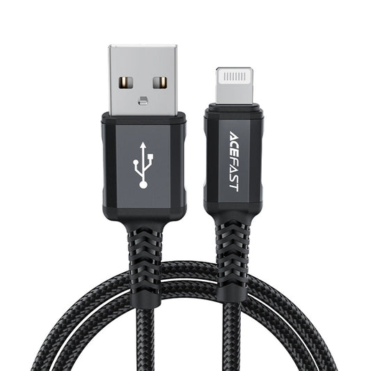 Dátový a nabíjací kábel USB-A - Lightning Acefast C4-02, 18W, 1.8m, čierny