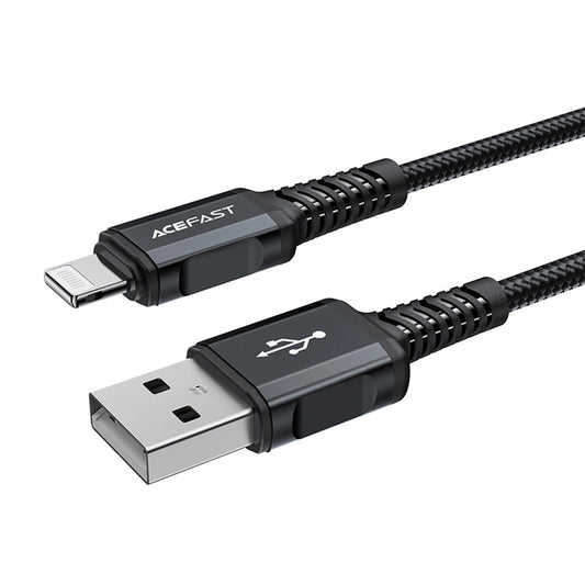 Dátový a nabíjací kábel USB-A - Lightning Acefast C4-02, 18W, 1.8m, čierny
