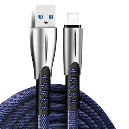 Dátový a nabíjací kábel USB-A - Lightning ColorWay CW-CBUL010, 18W, 1m, Modrý