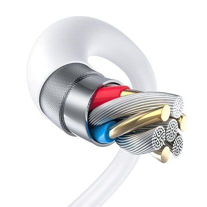 Dátový a nabíjací kábel USB-A - Lightning Lito LD06L, 18W, 1m, Biela