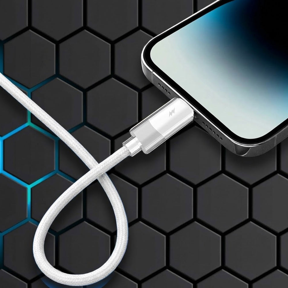 Dátový a nabíjací kábel USB-A - Lightning Lito LD07, 60W, 1m, Biela