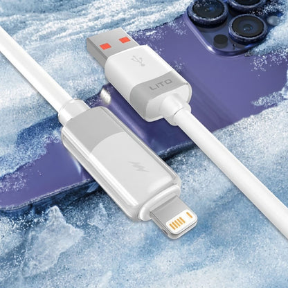Dátový a nabíjací kábel USB-A - Lightning Lito LD07, 60W, 1m, Biela
