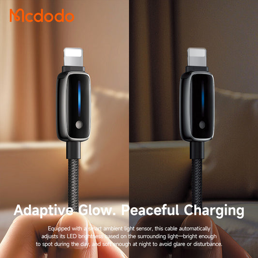 Dátový a nabíjací kábel USB-A - Lightning McDodo CA-0010, 18W, 1.2m, čierny
