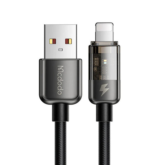 Dátový a nabíjací kábel USB-A - Lightning McDodo CA-3140 Auto Power Off, 18W, 1.2m, čierny