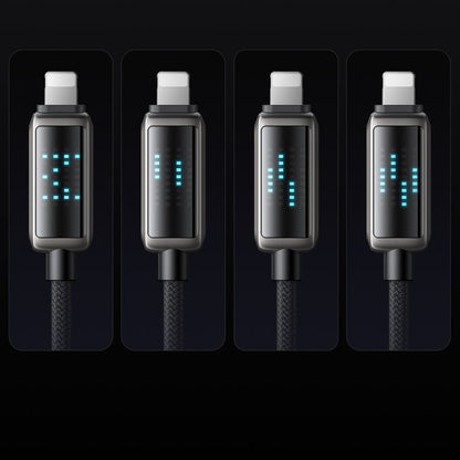 Dátový a nabíjací kábel USB-A - Lightning McDodo CA-5250 Display, 18W, 1.2m, čierny