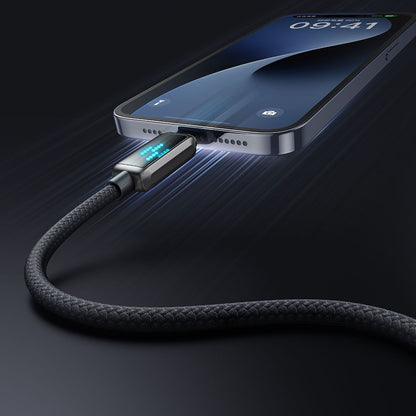 Dátový a nabíjací kábel USB-A - Lightning McDodo CA-5250 Display, 18W, 1.2m, čierny