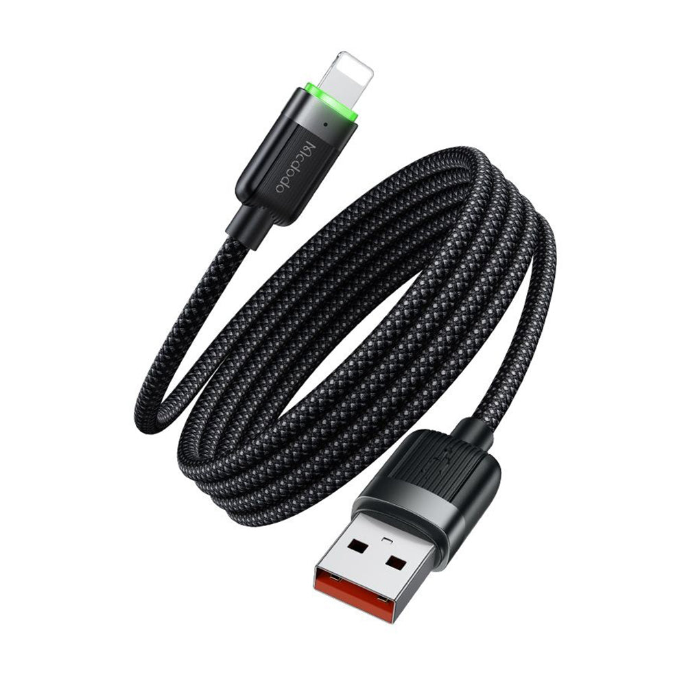 Dátový a nabíjací kábel USB-A - Lightning McDodo CA-6000 Self Winding, 18W, 1.2m, čierny