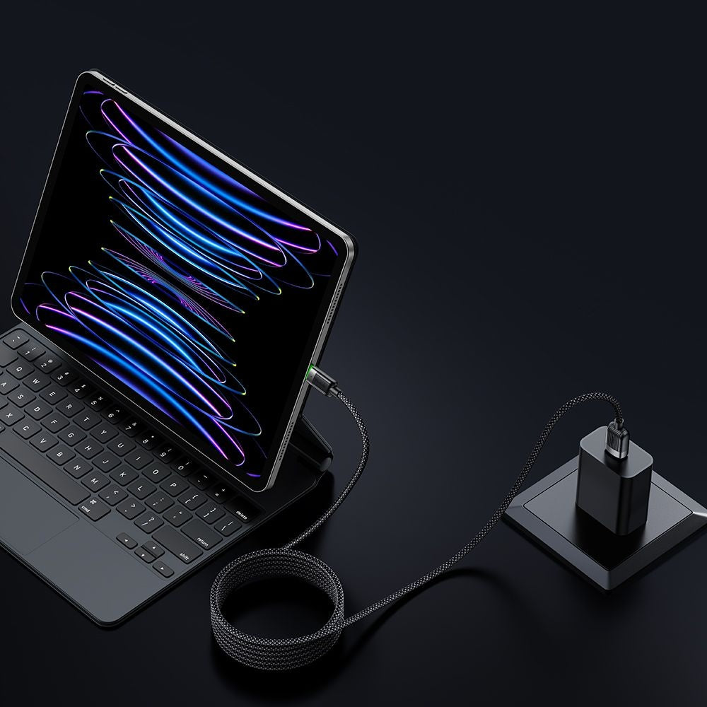 Dátový a nabíjací kábel USB-A - Lightning McDodo CA-6000 Self Winding, 18W, 1.2m, čierny