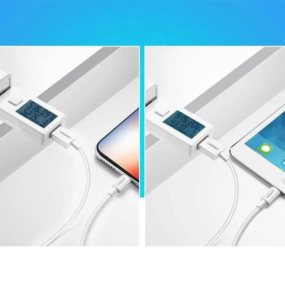 USB-A to Lightning Data and Charging Cable UGREEN US155 (20730), 18W, 2m, White
