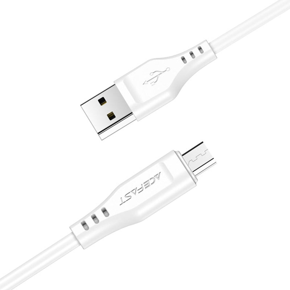 Dátový a nabíjací kábel USB-A - microUSB Acefast C3-09, 18W, 1.2m, Biela